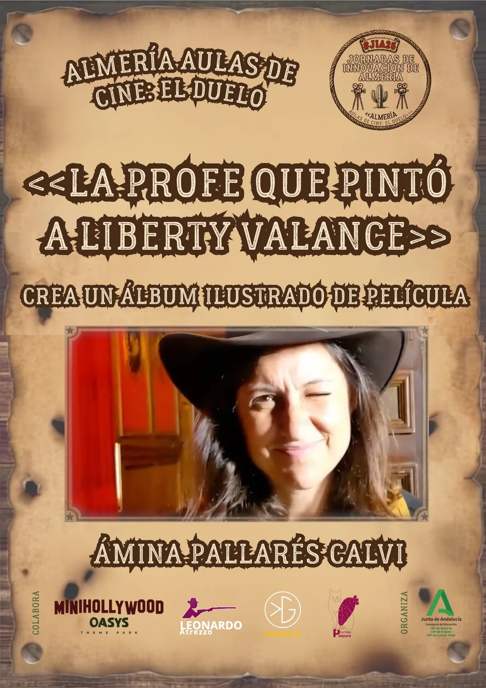 Cartel del taller La profe que pintó a Liberty Valance