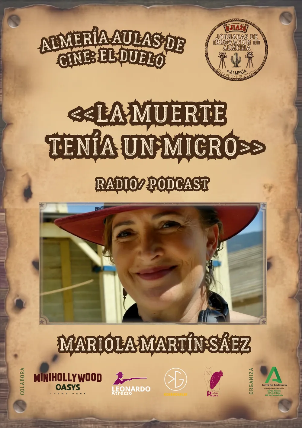Cartel del taller La muerte tenía un micro